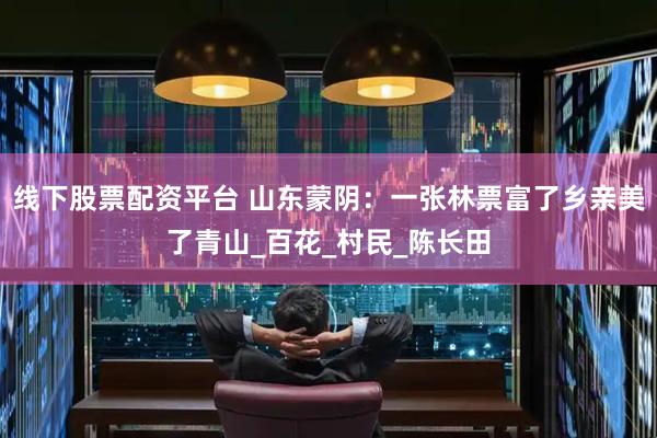 线下股票配资平台 山东蒙阴：一张林票富了乡亲美了青山_百花_村民_陈长田