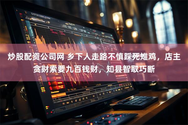 炒股配资公司网 乡下人走路不慎踩死雉鸡，店主贪财索要九百钱财，知县智取巧断